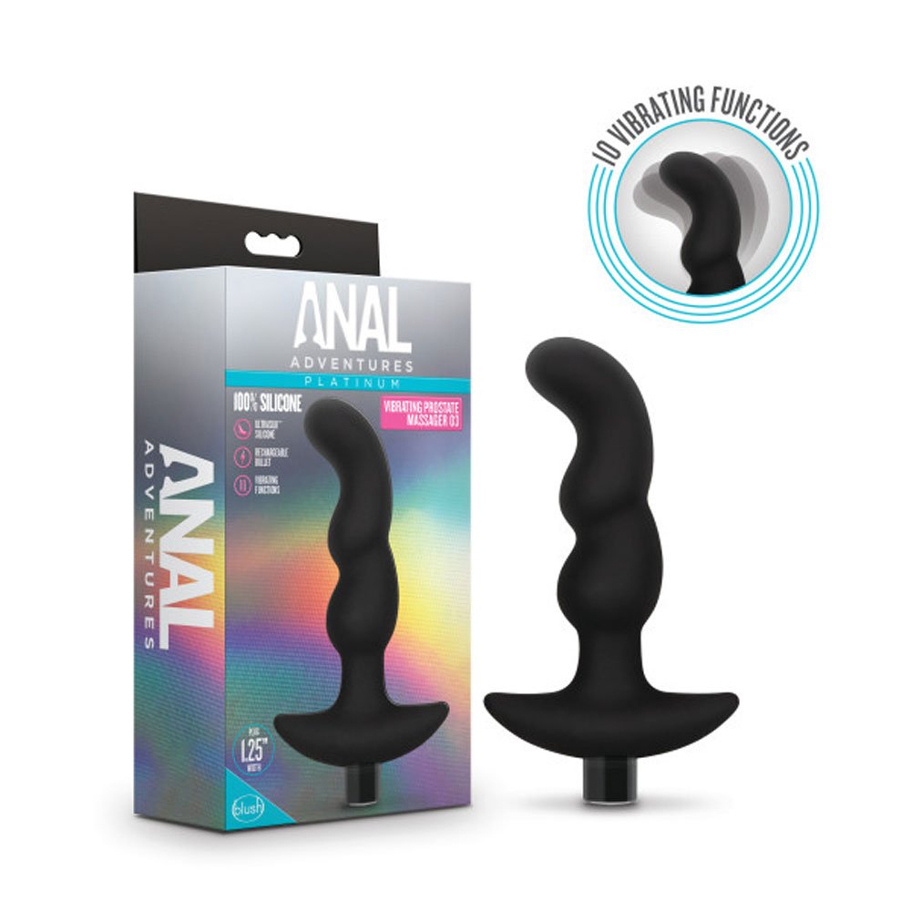 i9AodFH74srTuihgY7TVpQfAnQT2iD3o.jpg Anal Adventures- Platinum - Silicone Vibrating Prostate Massager 03- Black - Image 1
