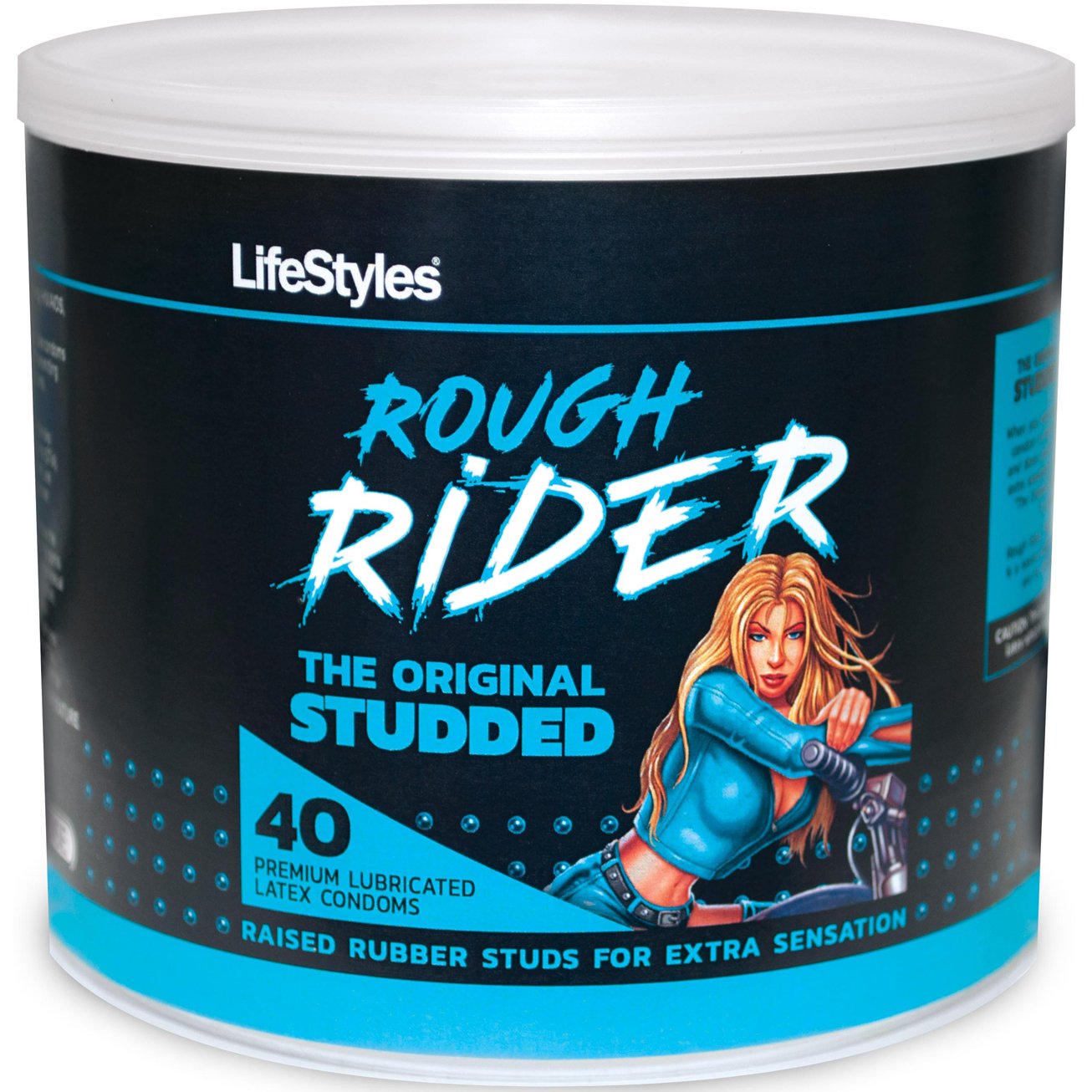jLmyX14NazFQJKBb3M0zxOclx5ZaBGmP.jpg Lifestyles Rough Rider - 40 Count Jar - Image 1