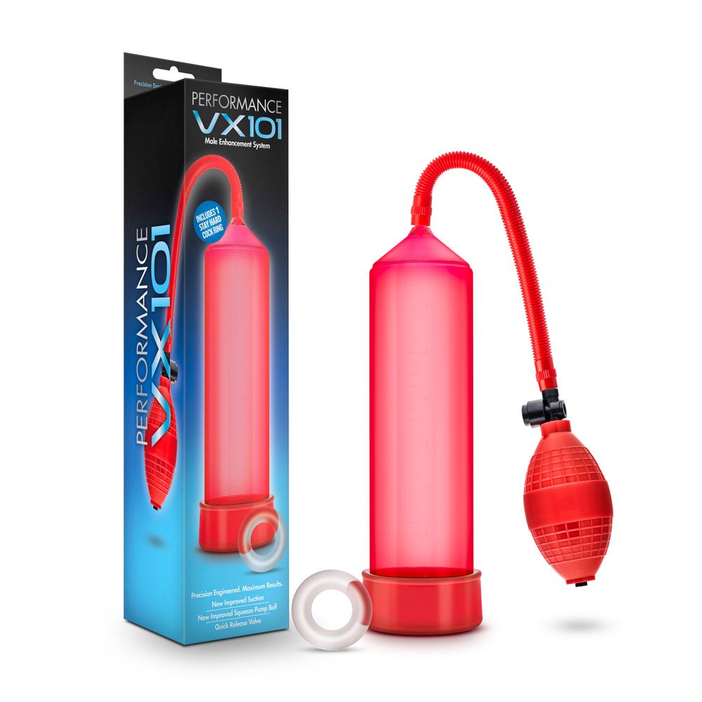 www.blushnovelties.com Performance - Vx101 Male Enhancement Pump - Red - Image 1