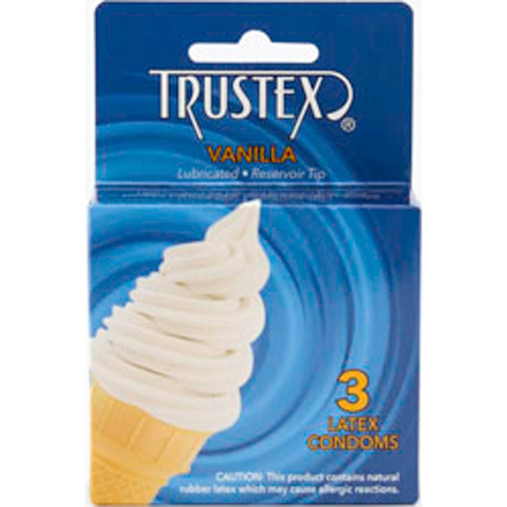l1wYX1hxk6oWrFj1sVl53Y4Sldp2IhCO.jpg Trustex Flavored Lubricated Condoms - 3 Pack - Vanilla - Image 1