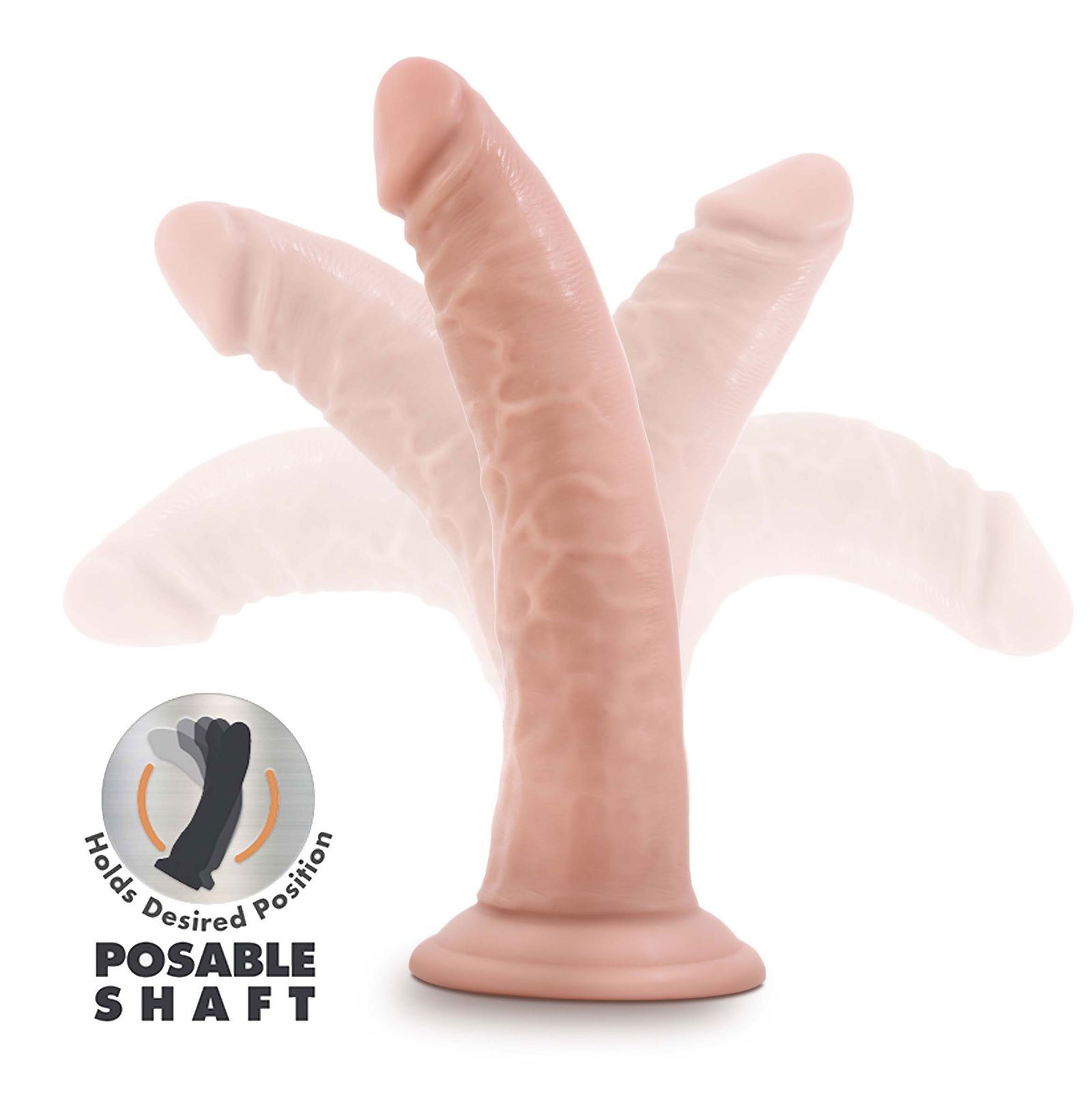 majWBoLqgHD5XF2TMqAi4HDIkNtAXUl2.jpg Dr. Skin Plus - 7 Inch Posable Dildo - Vanilla - Image 1