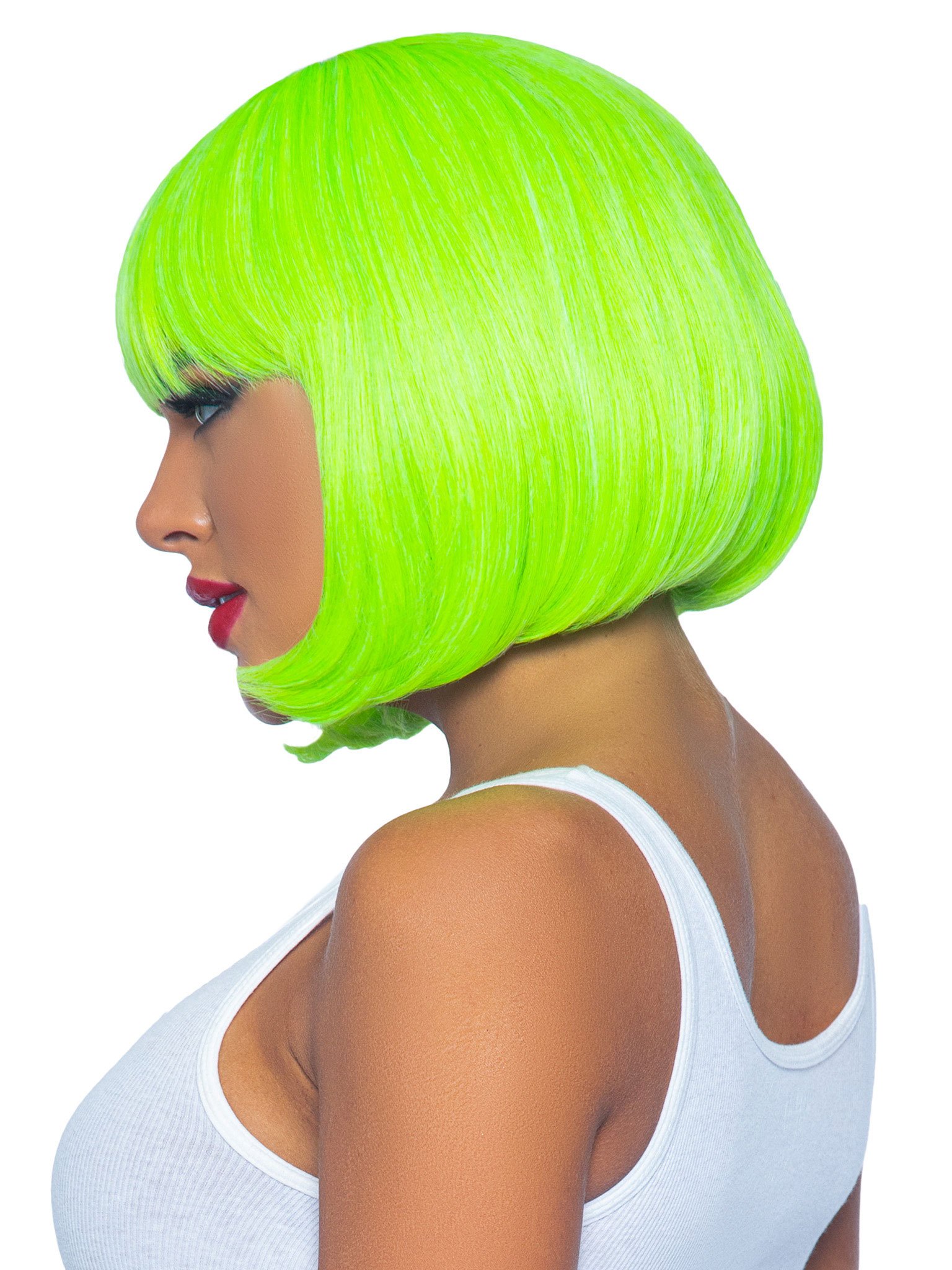 msQszKfemOzleyFlOW7QwUuTrQVAgW2h.jpg 12 Inch Short Bob Wig - Neon Green - Image 1
