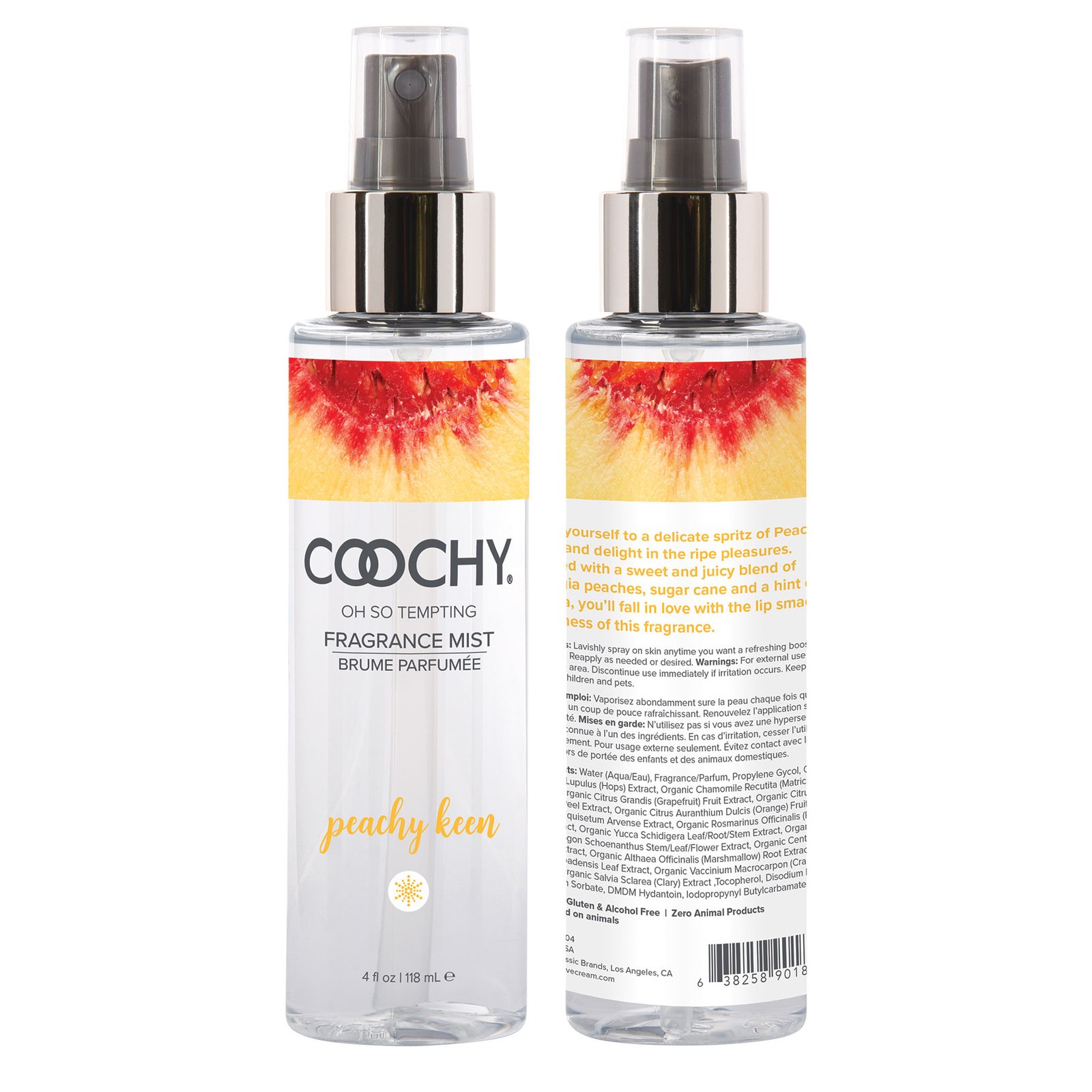 oMosd3y6uif0dzbHuTjn9VEY4kdLn2jB.jpg Coochy Oh So Tempting Fragrance Mist - Peachy Keen - 4 Fl. Oz. - Image 1