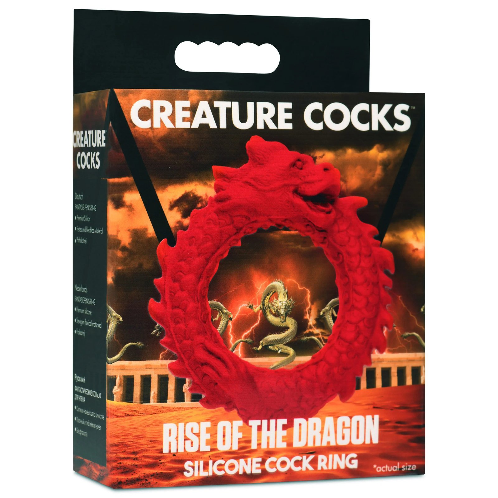 p6hoqZ3Qvb9UespTzzIH4zjuOjp9Paj9.jpg Rise of the Dragon Silicone Cock Ring - Red - Image 1