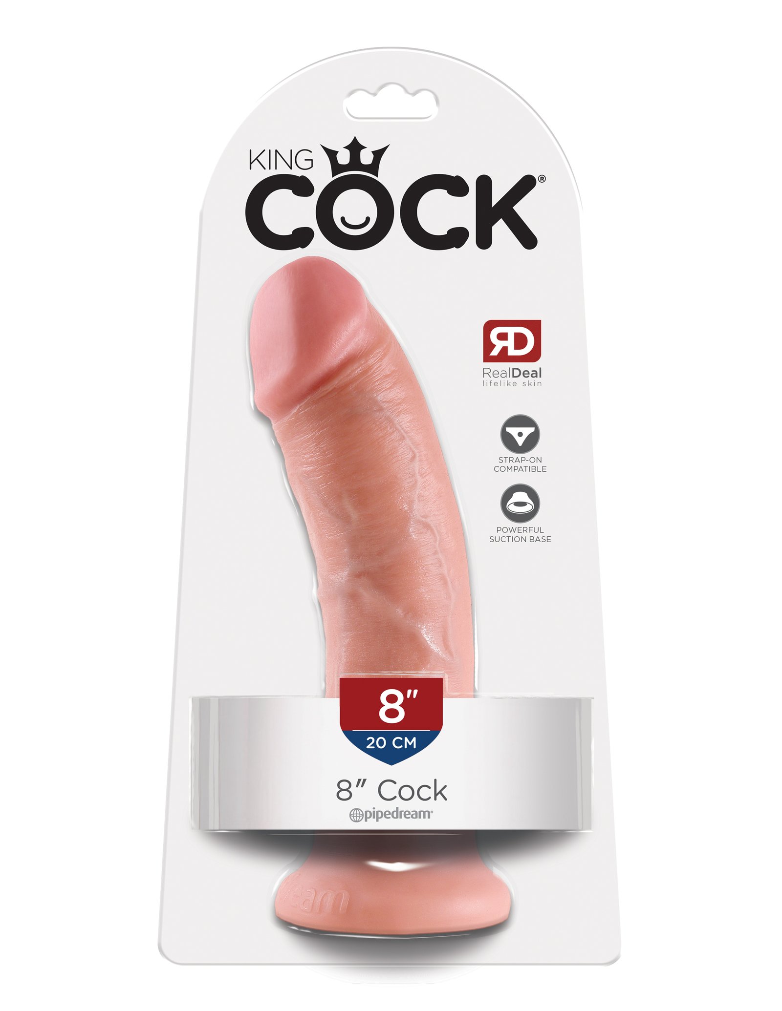 pxmhfgq7tO6REDWBaTw4ZIoGgrYafrpr.jpg King Cock 8-Inch Cock - Flesh - Image 1