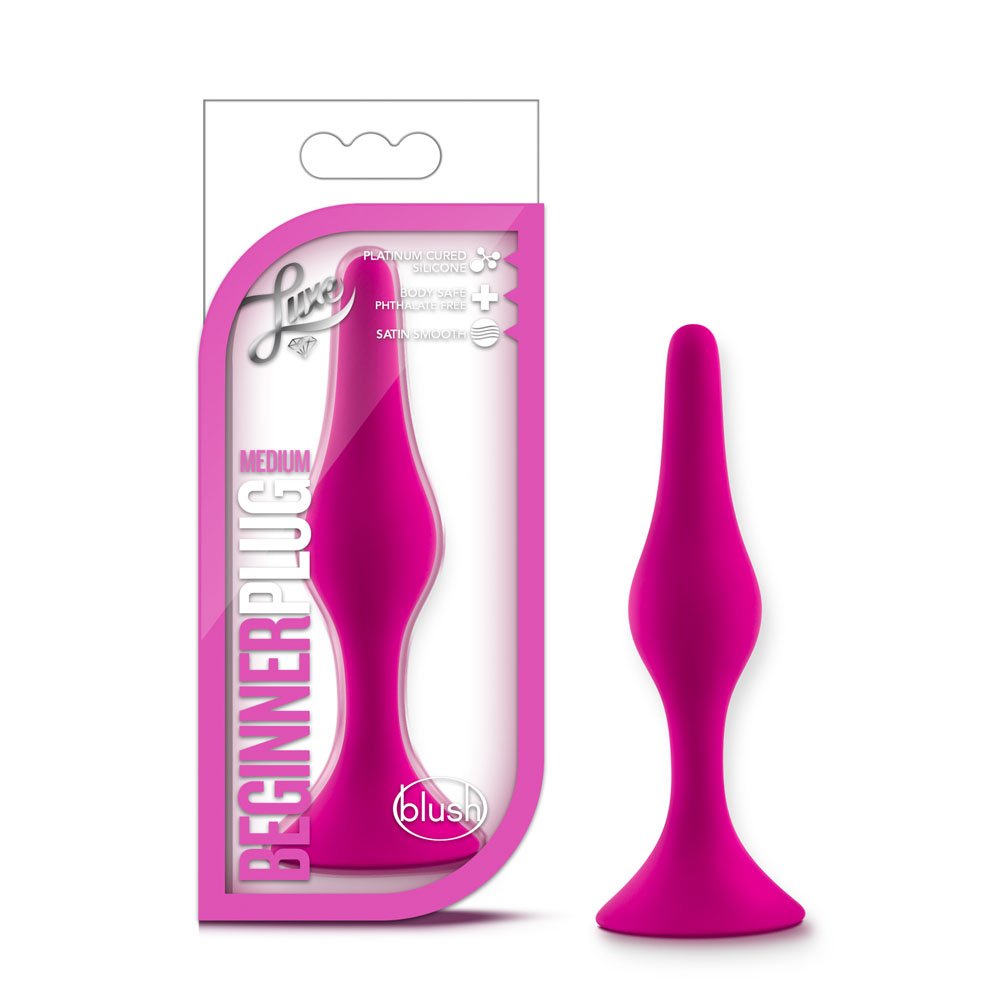 www.blushnovelties.com Luxe - Beginner Plug Medium - Pink - Image 1