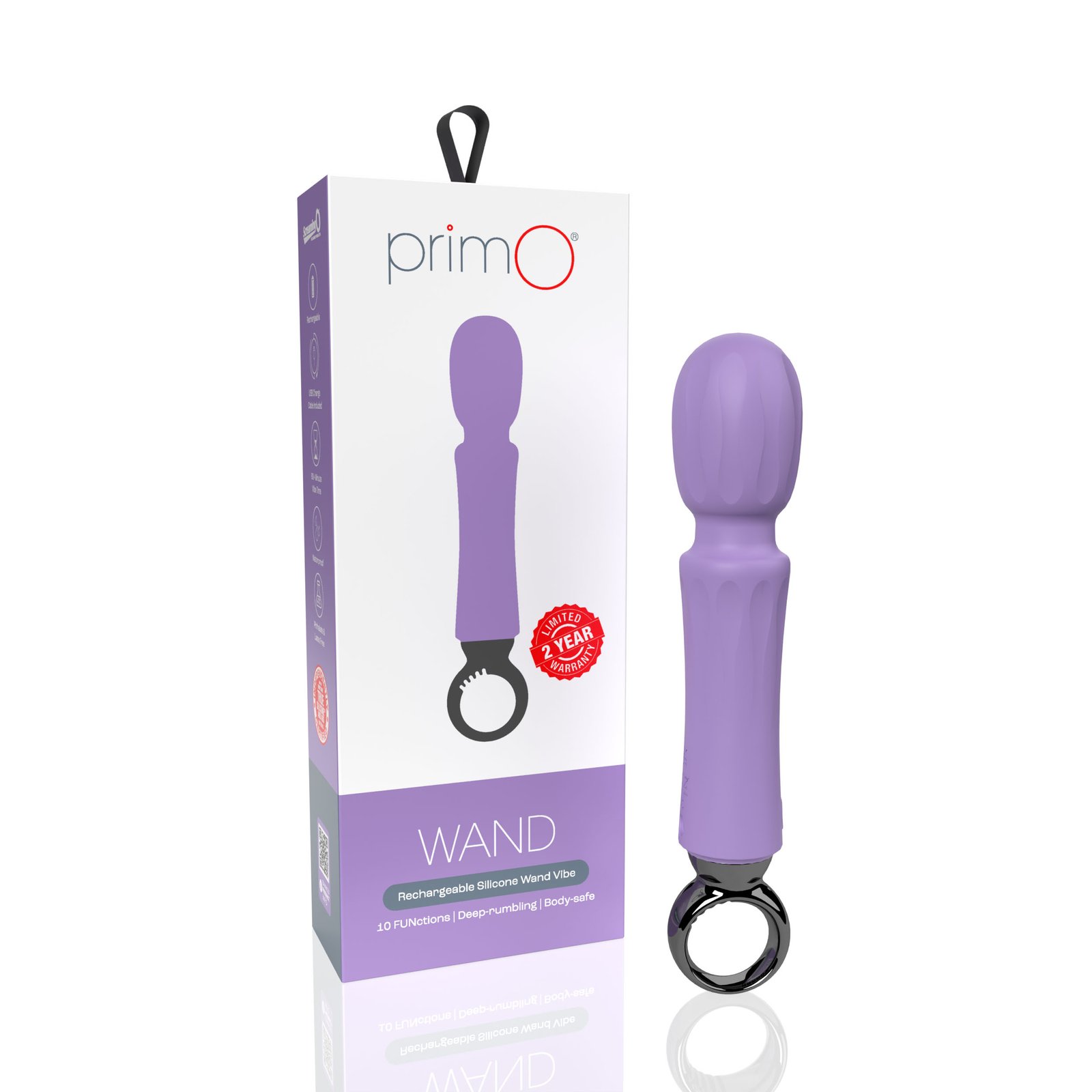 qio1x4ZUwucnE64ZH982pjGAUVmwEdXL.jpg Primo Wand Rechargeable Vibe - Lilac - Image 1