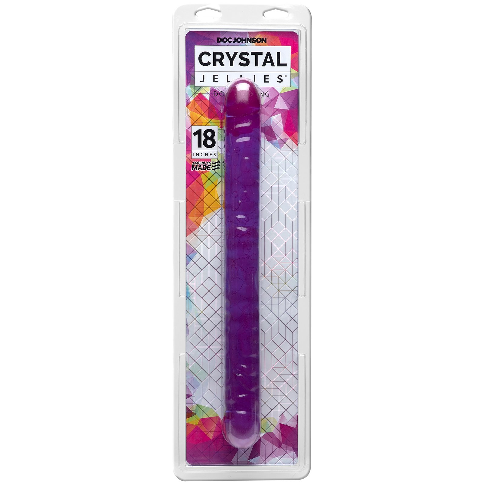 sXrAbwUuXvWYrHHPKFaGuMfAnXyzmUls.jpg Crystal Jellies 18 Inch Double Dong - Purple - Image 1