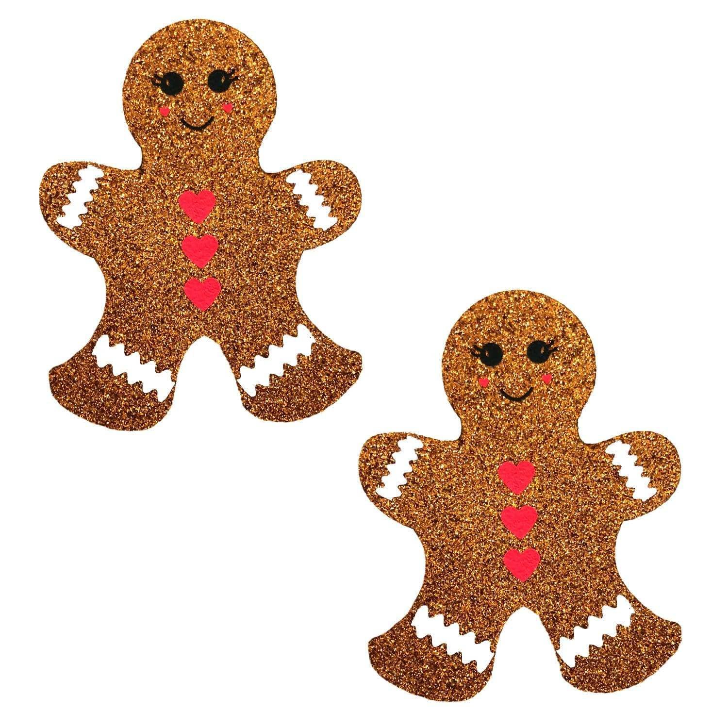 u0I1pc8cUSkuHMNXlOPdFw4zgtJbGxpe.jpg Glitter Gingerbread Man Nipple Cover Pasties - Image 1