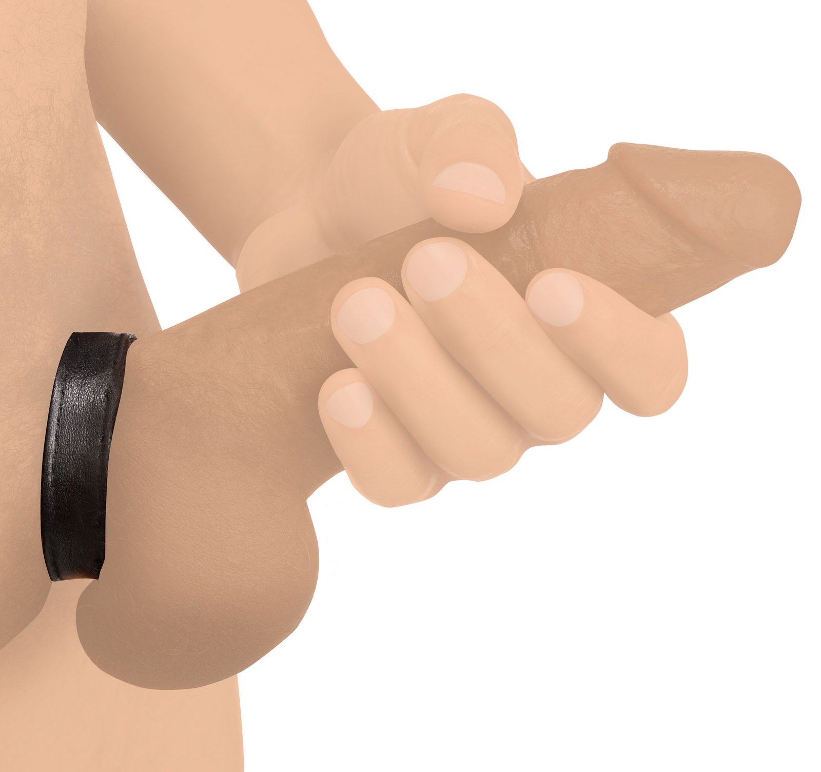 uFfb9CUxkxSaFKXQmKmJndQbGJAFjLQg.jpg Leather and Velcro Cock Ring - Black - Image 1