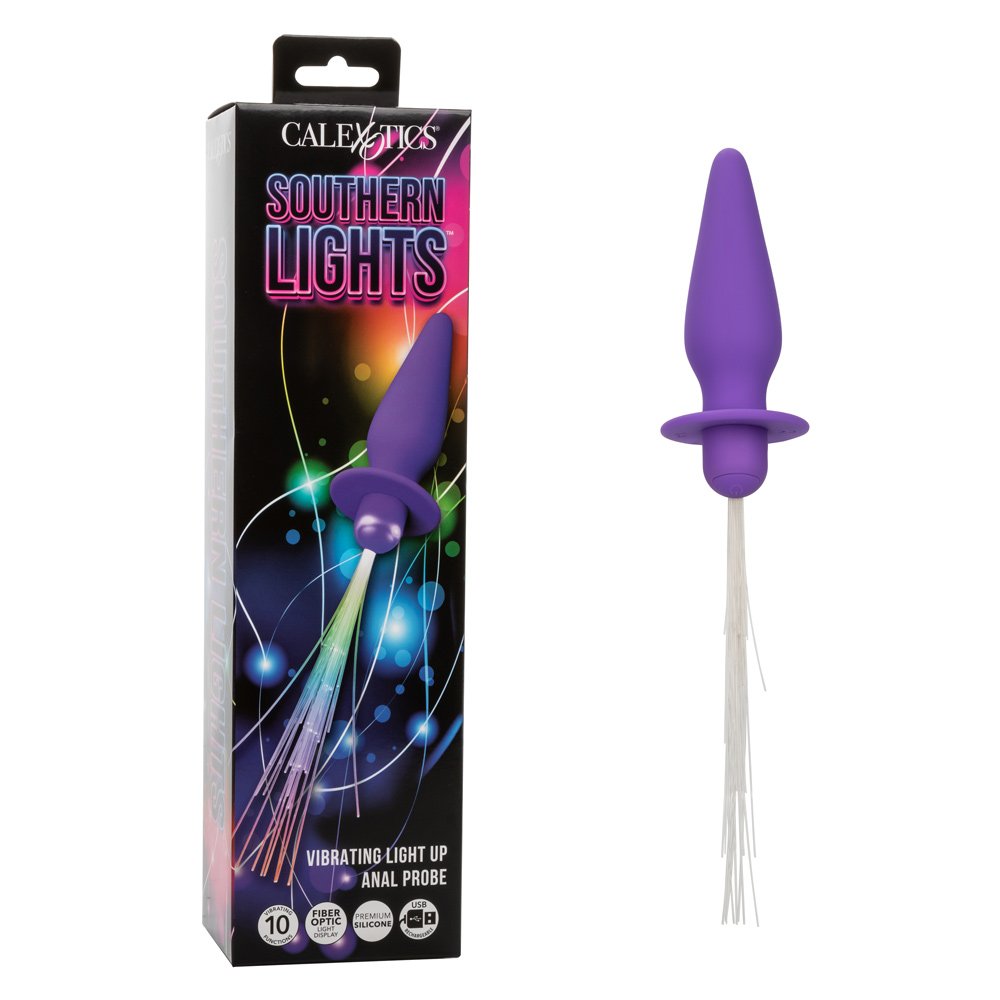 uUfplriIVS3mSJCyzg8q7emH8vRwFTLC.jpg Southern Lights - Vibrating Light Up Anal Probe - Purple - Image 1