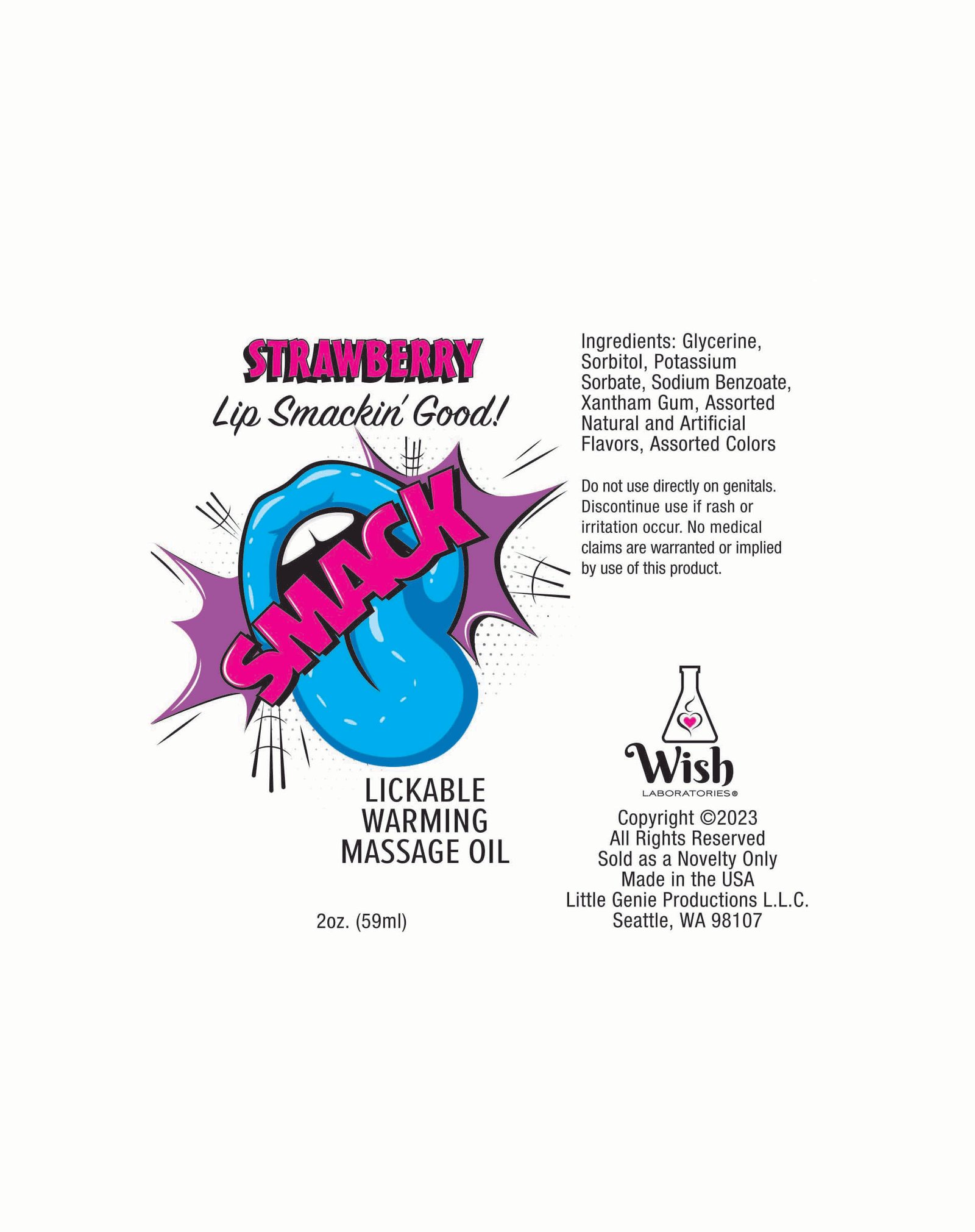 umM113lu71cXtpepBzUPCEOWAGk7CsBh.jpg Smack Warming and Lickable Massage Oil - Strawberry 2 Oz - Image 1