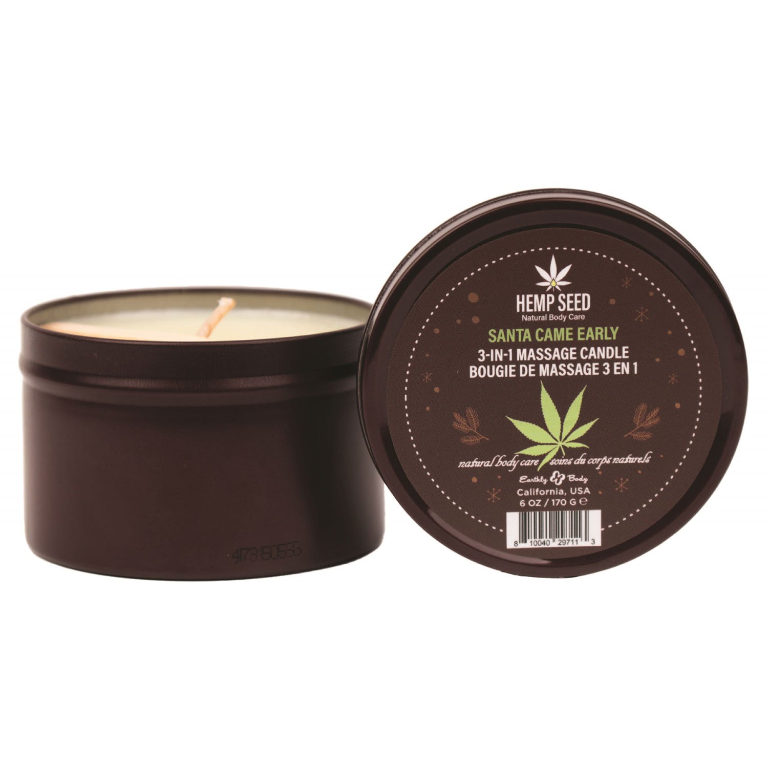 xSf5AZmcoG63FxUBre6T8TmlDxIHd0xs.jpg Hemp Seed 3 in 1 Massage Candle Santa Came Early - 6oz - Image 1