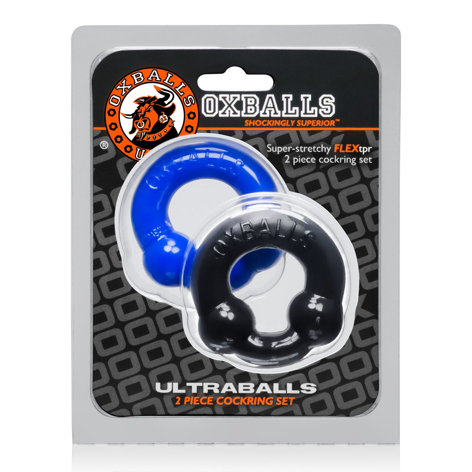 xi7709gGjH0vlSEcwu9NZqVjkNxj8CEJ.jpg Ultraballs 2- Piece Cockring Set - Black & Police Blue - Image 1