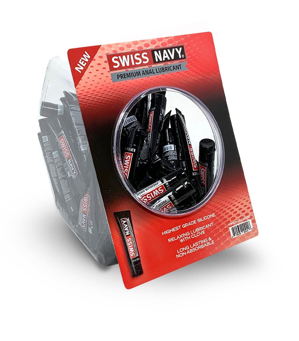yjkJVUhdiGSSFeakkbOlht8lRoftb5jg.jpg Swiss Navy Premium Silicone Anal Lubricant -100 Count Bowl - 10ml Bottles - Image 1