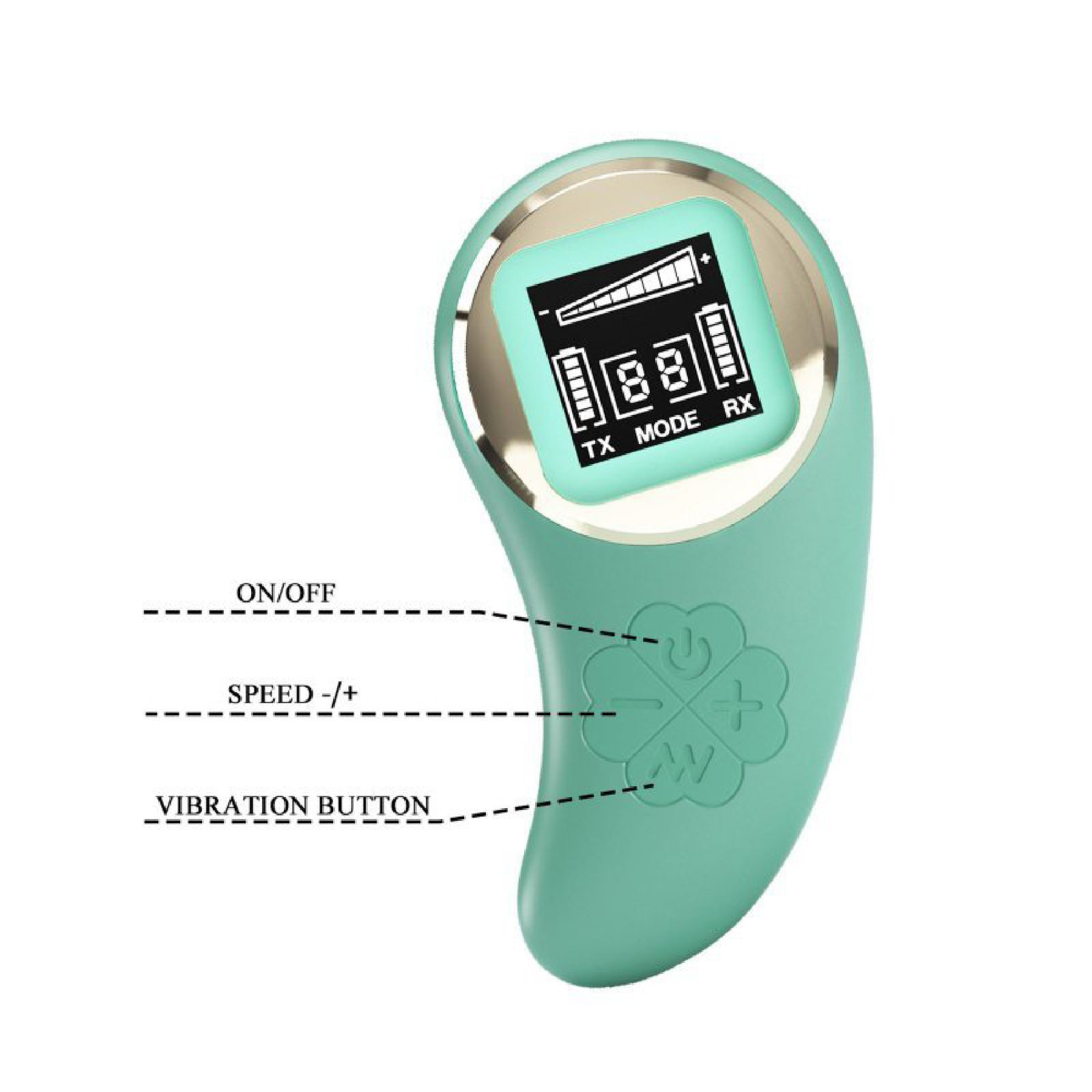 zMiuLIVY2t65Fe3o07lPPoP4poKOq6aX.jpg Mina Vibrating Remote Control Egg - Turquoise - Image 1