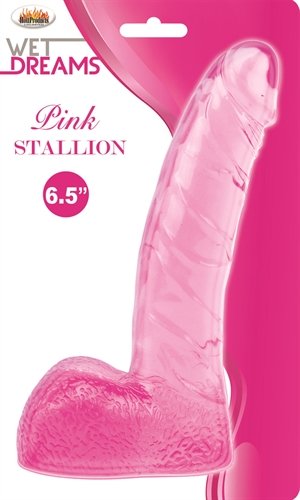 Wet Dreams Stallion Dildo With Balls - Pink