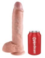 King Cock 10-Inch Dildo with Balls – Flesh - Image 2
