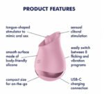 Satisfyer Tongue Player Rechargeable Vibrating Tongue Stimulator – Pink - Image 4