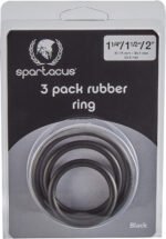 Spartacus Rubber Cock Ring Set – Black, 3 Rings - Image 4