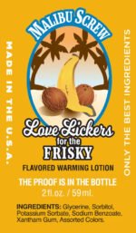 Love Lickers Massage Oil – Malibu Screw – 1.76 Fl. Oz. – Yellow - Image 2