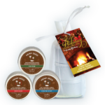 Holiday Trio - 2 Oz. Holiday Candles in Organza  Bag