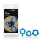 Magic C-Rings Blue Cock Ring Set – TPR – 3 Rings with Textured Nodules - Image 5