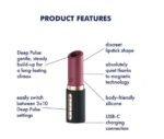 Deep Kiss Rechargeable Air Pulse Vibrator – Burgundy - Image 4