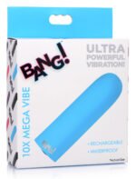 10x Mega Vibrator – Blue, Rechargeable Silicone Bullet Vibrator