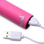 10x Mega Vibrator – Pink, Rechargeable, Waterproof Silicone Bullet - Image 4