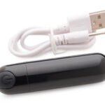 10x Rechargeable Vibrating Metallic Bullet - Black