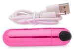 10x Rechargeable Vibrating Metallic Bullet - Pink - Image 2