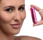 10x Rechargeable Vibrating Metallic Bullet - Pink - Image 3