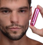 10x Rechargeable Vibrating Metallic Bullet - Pink - Image 4