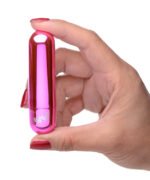 10x Rechargeable Vibrating Metallic Bullet - Pink - Image 5