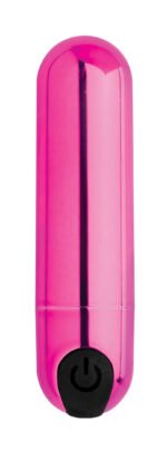 10x Rechargeable Vibrating Metallic Bullet - Pink - Image 7