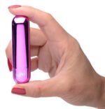 10x Rechargeable Vibrating Metallic Bullet - Purple - Image 5