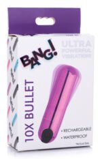 10x Rechargeable Vibrating Metallic Bullet - Purple - Image 6