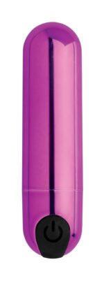 10x Rechargeable Vibrating Metallic Bullet - Purple - Image 7