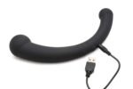 10x Vibra-Crescent Silicone Dual Ended Dildo - Black