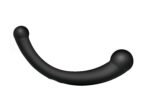10x Vibra-Crescent Silicone Dual Ended Dildo - Black - Image 5