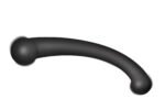 10x Vibra-Crescent Silicone Dual Ended Dildo - Black - Image 6
