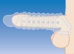 1.5 Inch Penis Enhancer Sleeve - Clear - Image 4