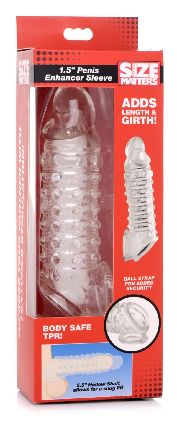 15 inch penis enhancer sleeve clear