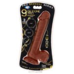 9 Inch Silicone Pro Odorless Dong - Brown - Image 3