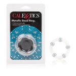 Metallic Bead Stretchy Enhancer Ring – Clear - Image 3