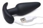 21x Silicone Anal Plug with Wireless Remote Control – Black