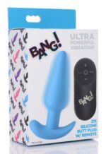 21x Silicone Anal Plug with Wireless Remote Control – Blue - Image 6