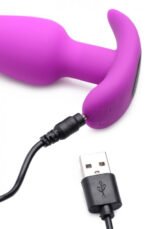 21x Silicone Anal Plug with Wireless Remote Control – Purple