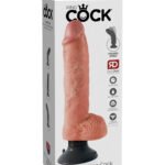 King Cock 10-Inch Vibrating Cock With Balls - Flesh